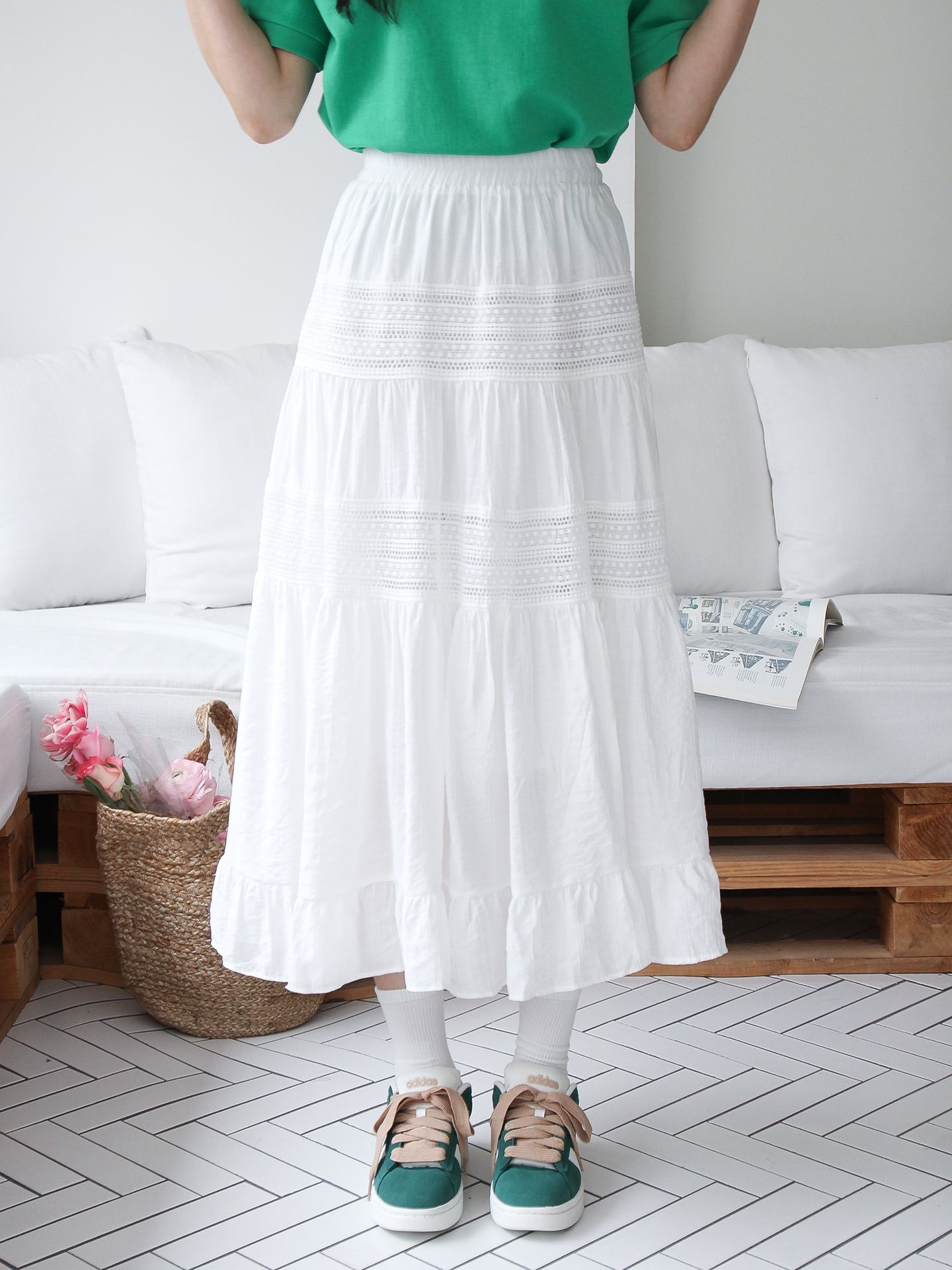 イージーレースティアードスカート | 詳細画像9