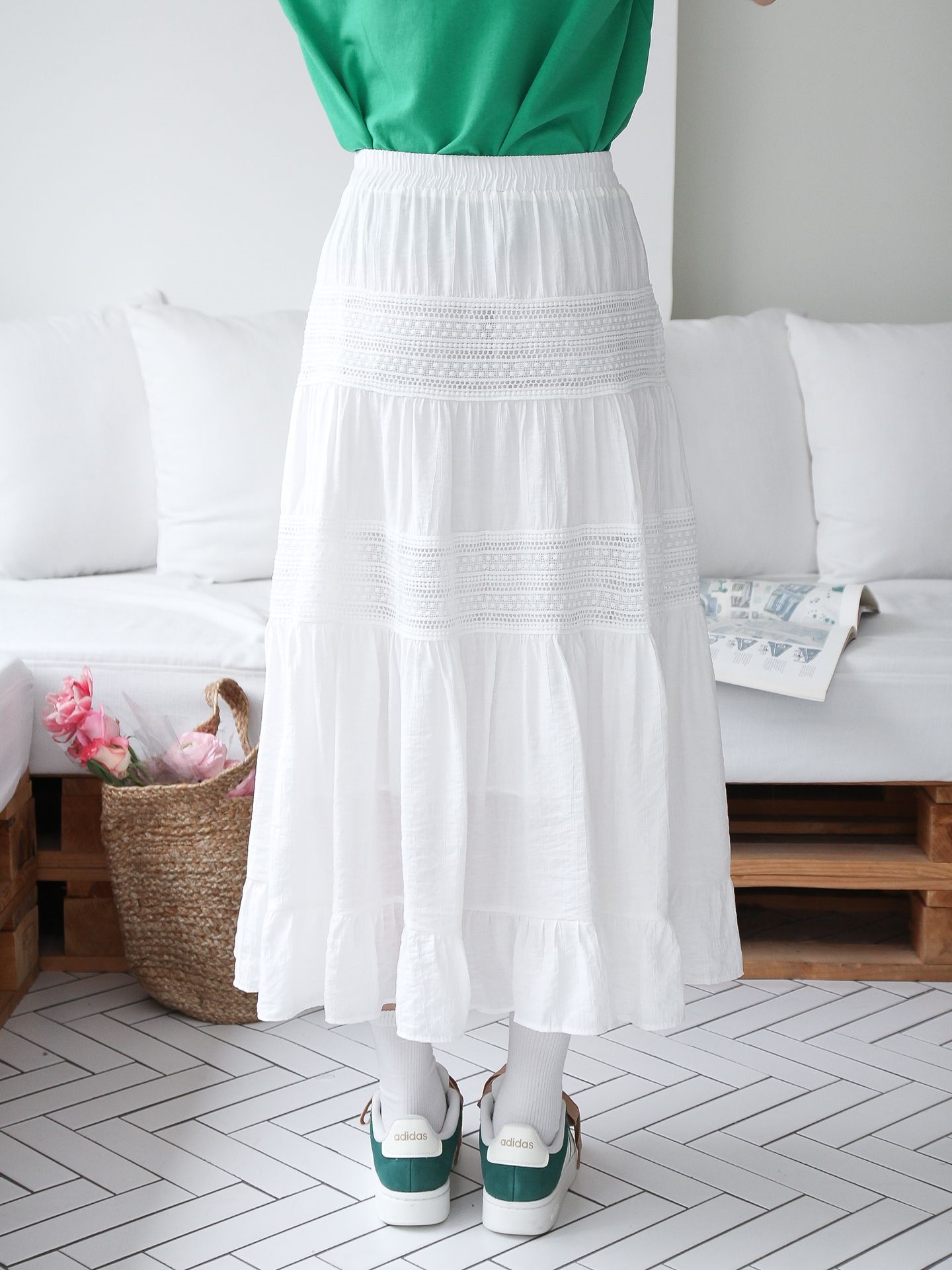 イージーレースティアードスカート | 詳細画像10