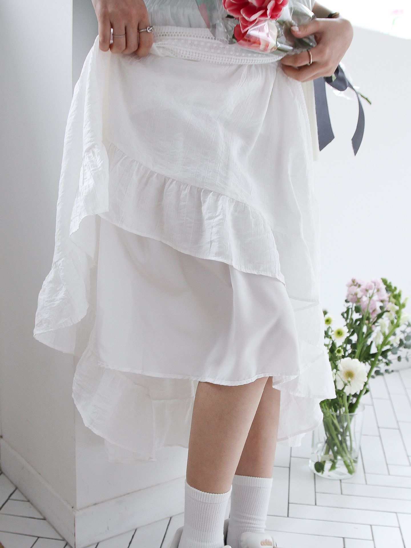 イージーレースティアードスカート | 詳細画像15