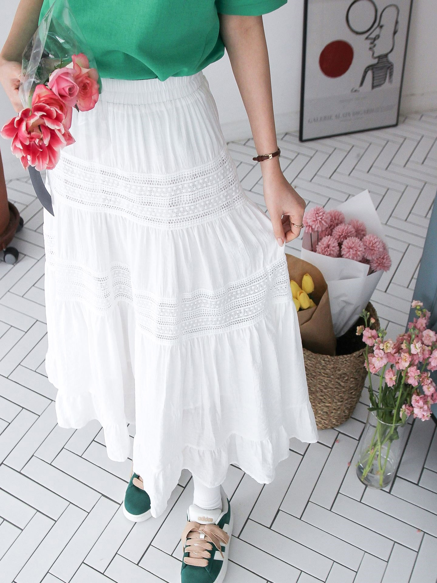 イージーレースティアードスカート | 詳細画像8