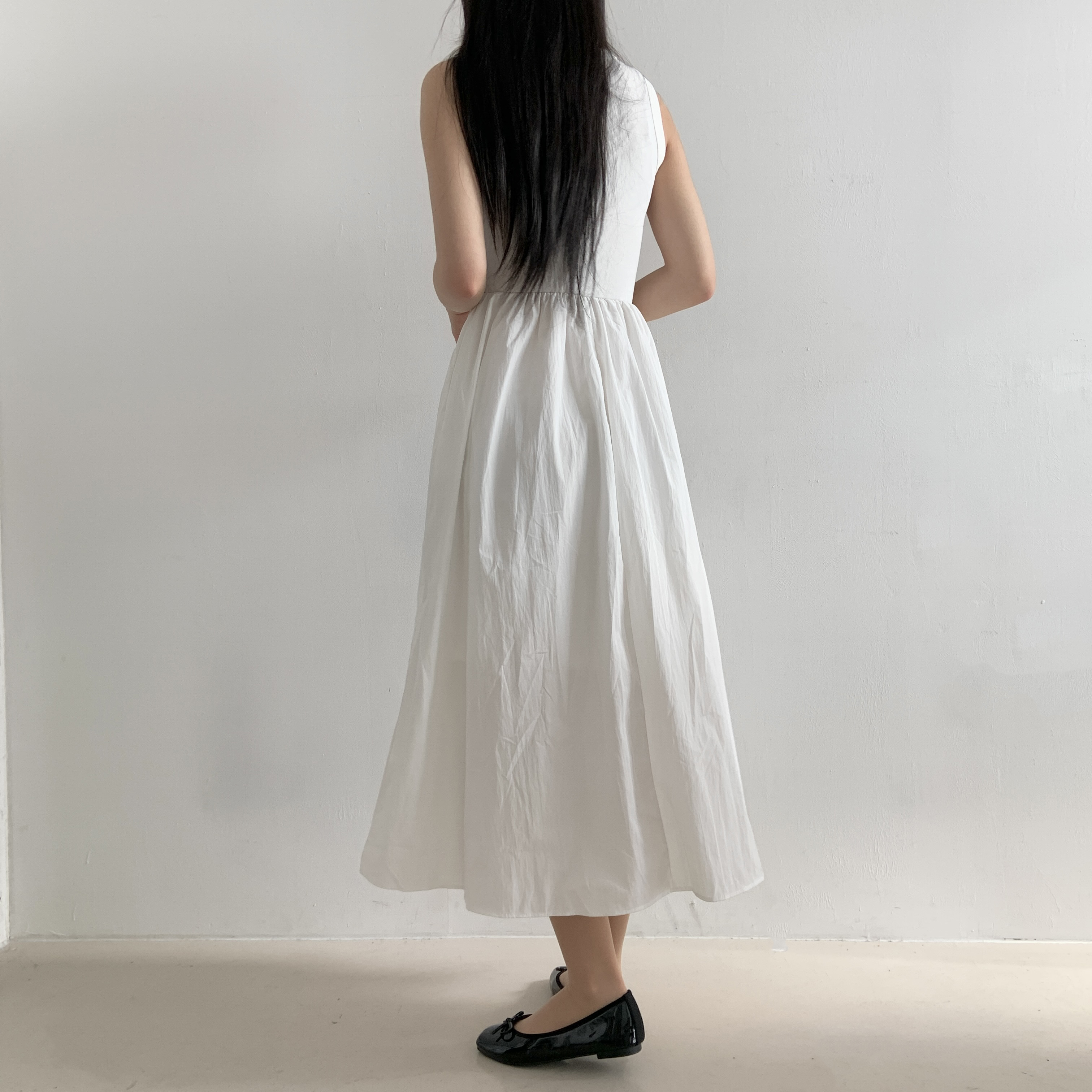 センターラインタンクトップフレアコンビワンピース | 詳細画像9