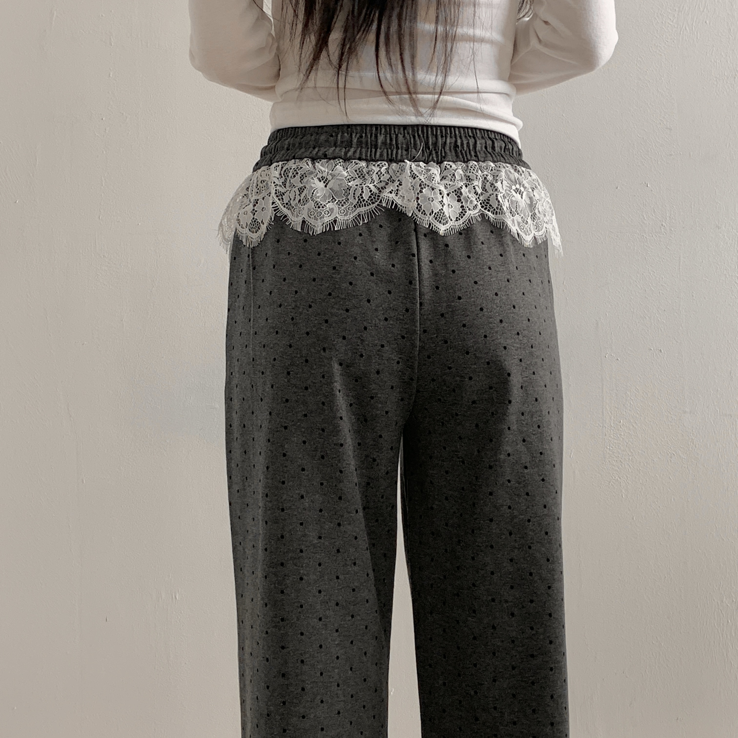 レースレイヤードドロストドットパンツ | 詳細画像20