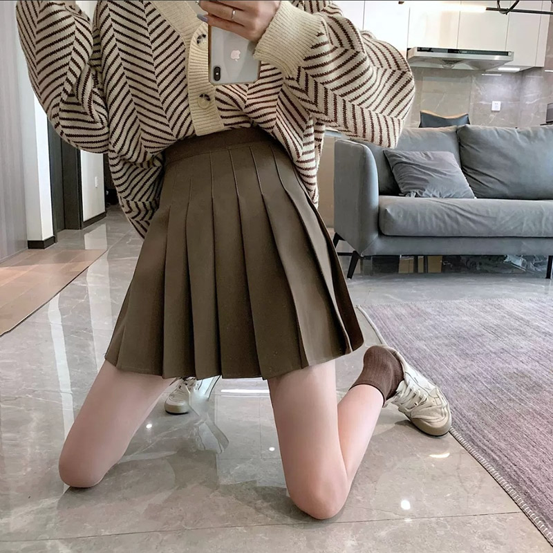パンツ裏地プリーツAラインミニスカート | 詳細画像3