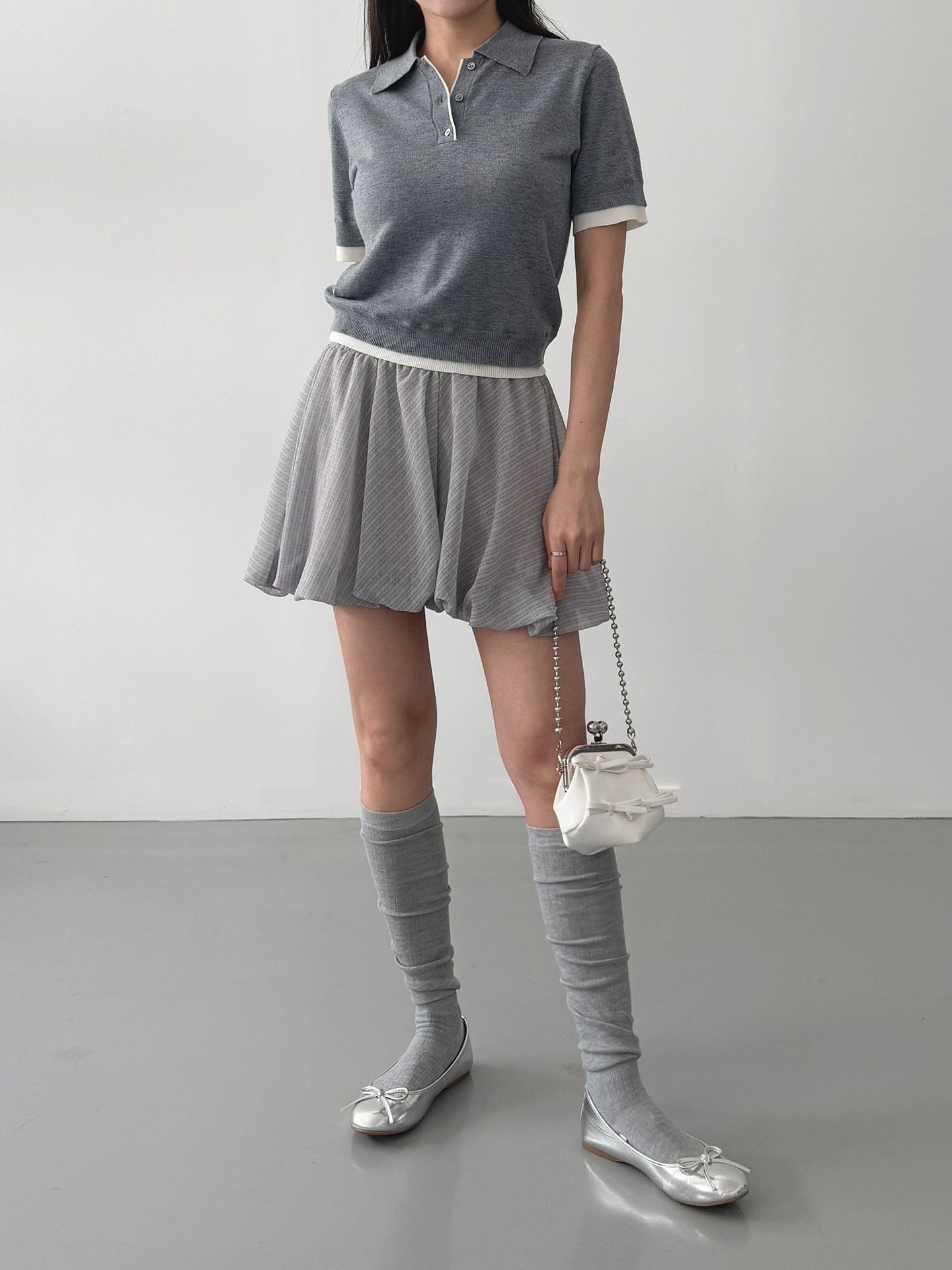 はる様 キュロット 1グレー チェックバルーンキュロットショートパンツ | レディースファッション