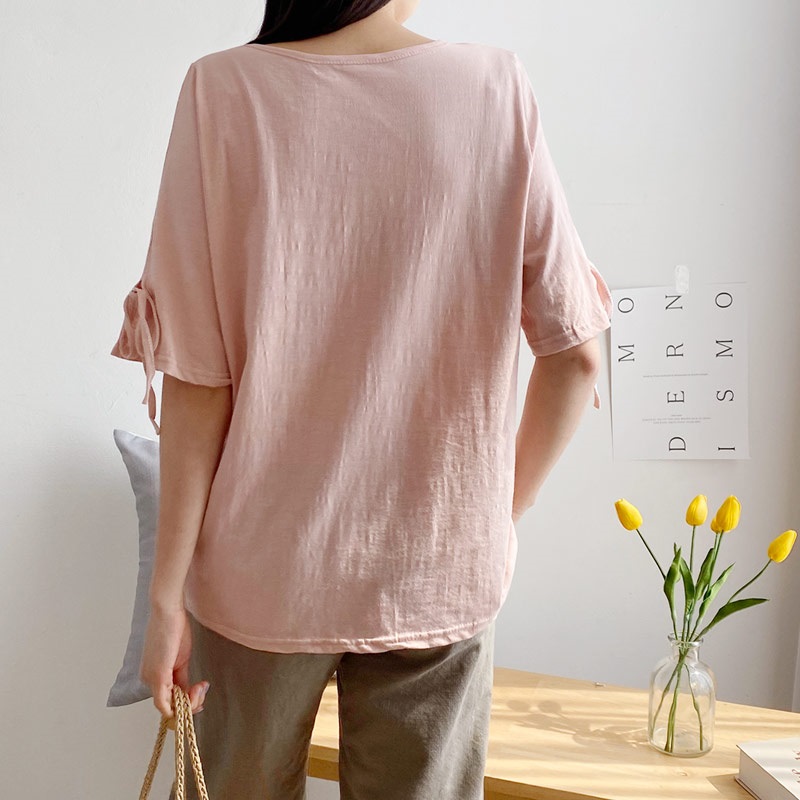 スリットリボン半袖ルーズTシャツ | 詳細画像10
