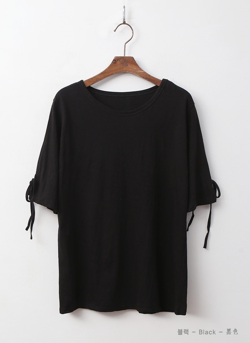 スリットリボン半袖ルーズTシャツ | 詳細画像15