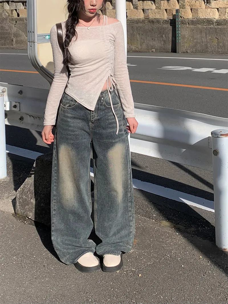ビンテージブルーウォッシュデニムパンツ | anyonemore | 詳細画像1