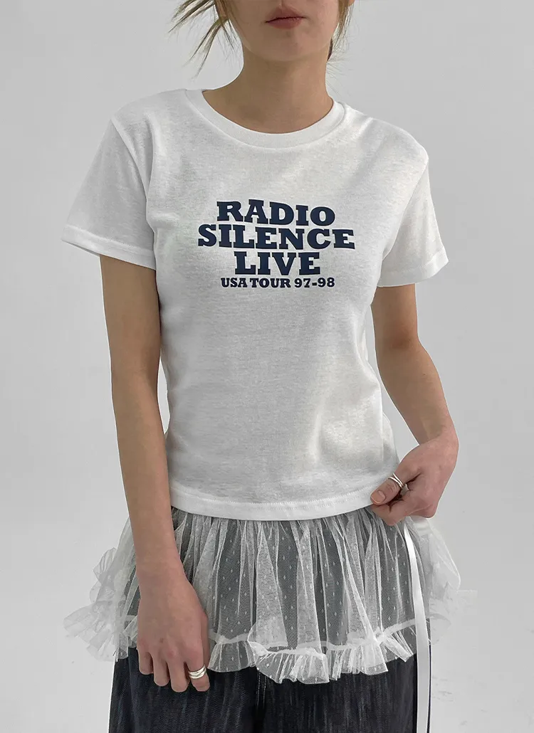 RADIOレタリング半袖Tシャツ | blackup | 詳細画像1