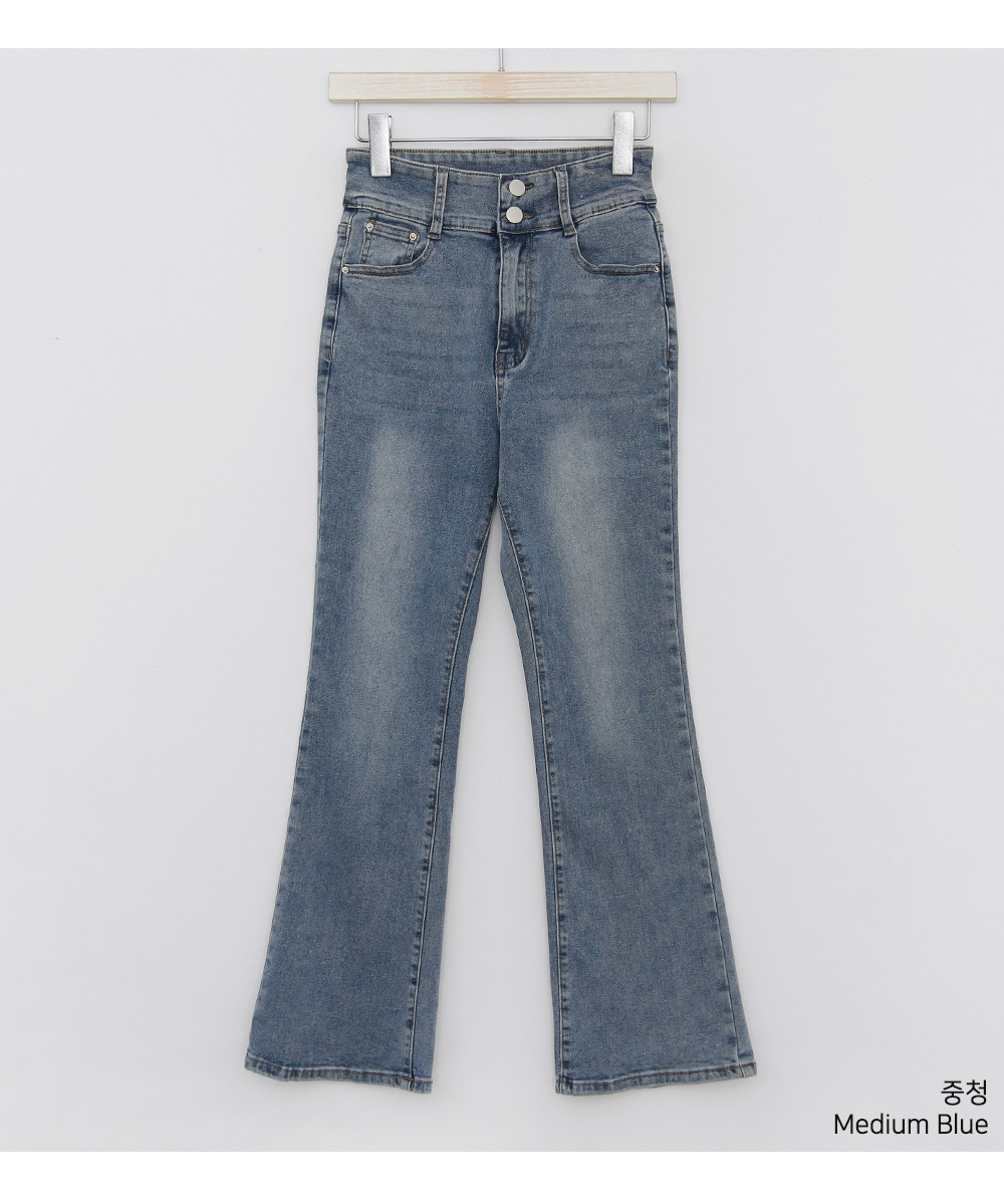 3TYPEダブルボタンハイウエストデニムパンツ | 詳細画像12