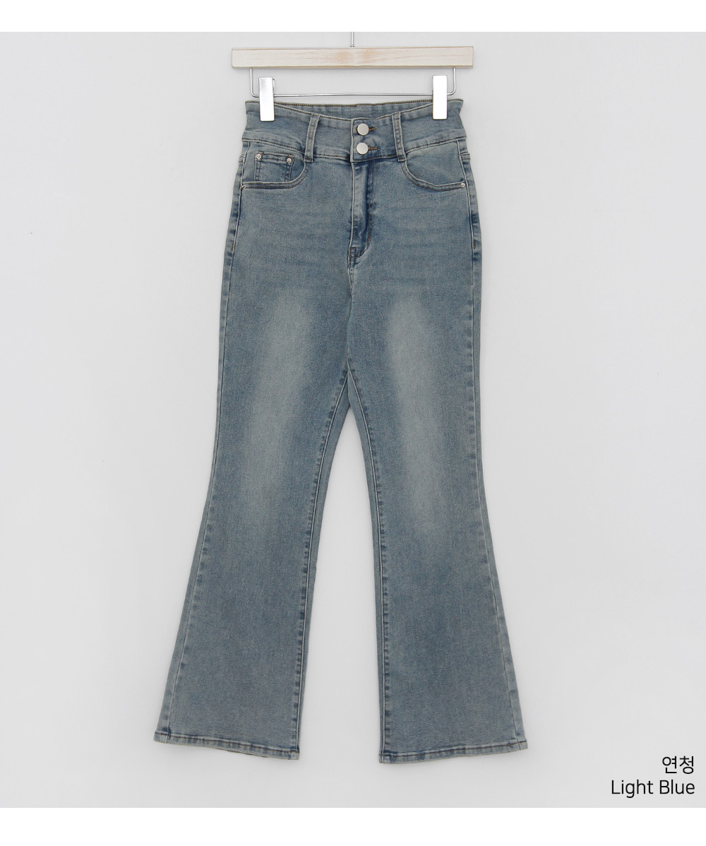 3TYPEダブルボタンハイウエストデニムパンツ | 詳細画像16