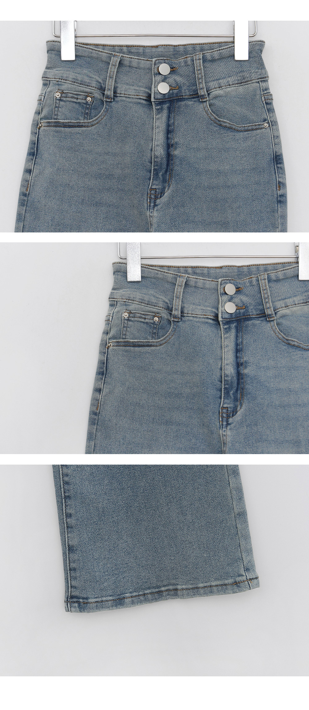 3TYPEダブルボタンハイウエストデニムパンツ | 詳細画像17