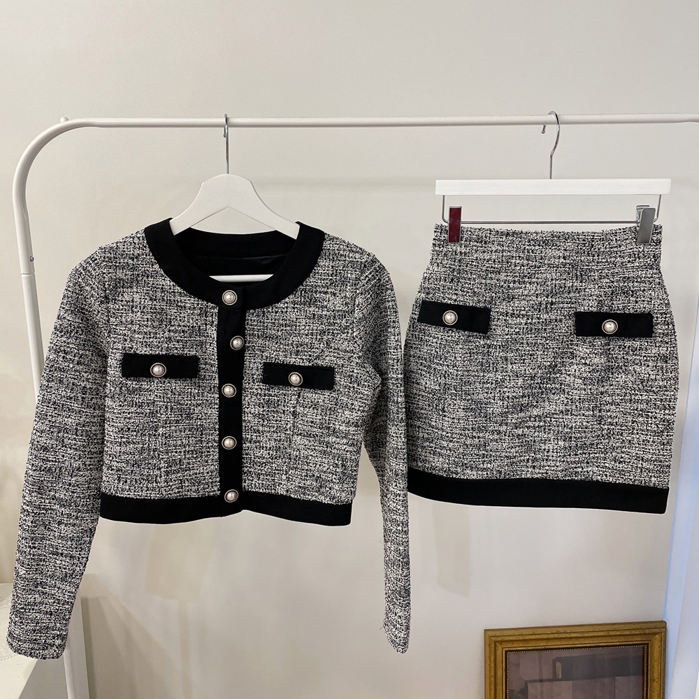 配色ツイードパール調ボタンジャケット | 詳細画像12
