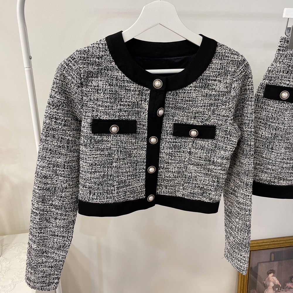 配色ツイードパール調ボタンジャケット | 詳細画像13