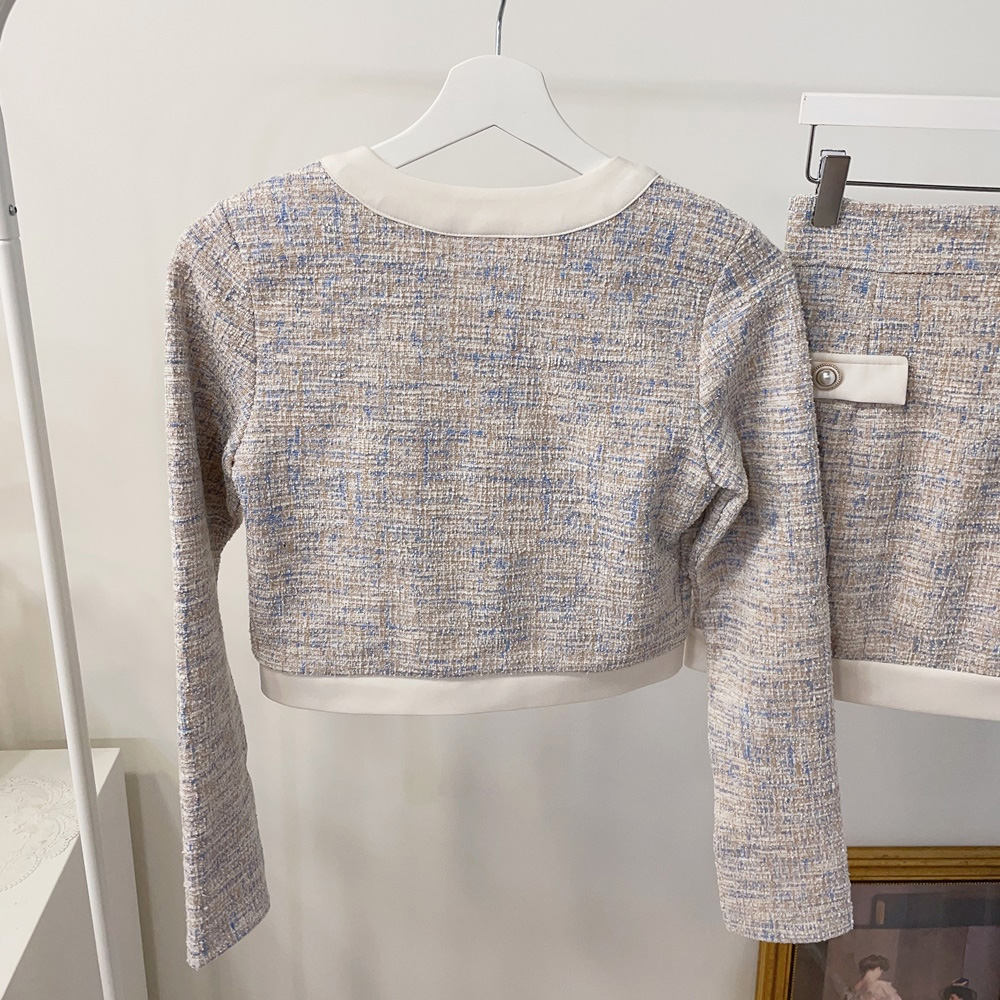 配色ツイードパール調ボタンジャケット | 詳細画像18