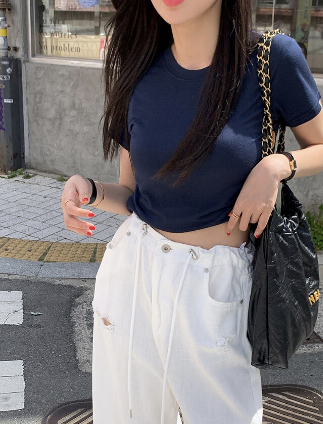 ドローコードダメージワイドサマーデニムパンツ | 詳細画像7