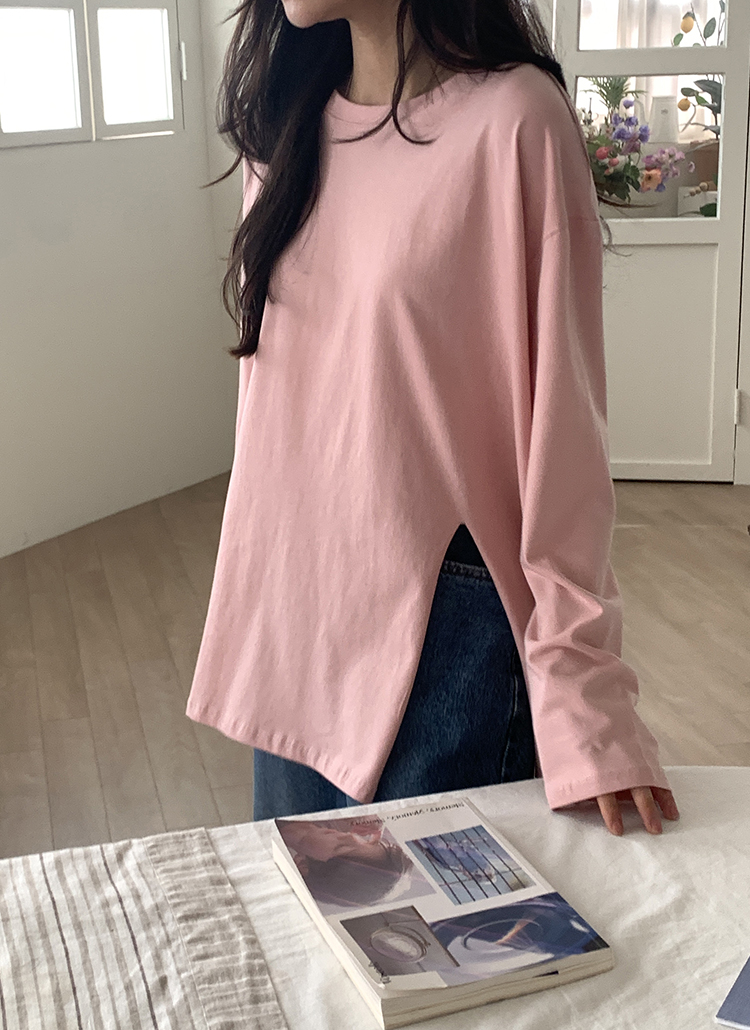 スリットルーズ長袖Tシャツ | 詳細画像12