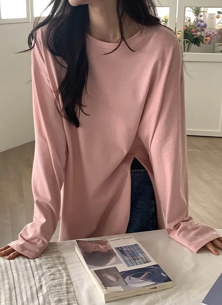 スリットルーズ長袖Tシャツ | 詳細画像1