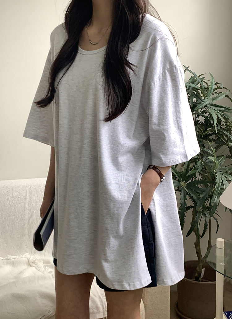 UネックスリットボクシーTシャツ | 詳細画像4