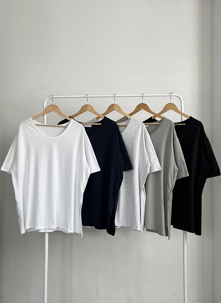 UネックスリットボクシーTシャツ | 詳細画像12