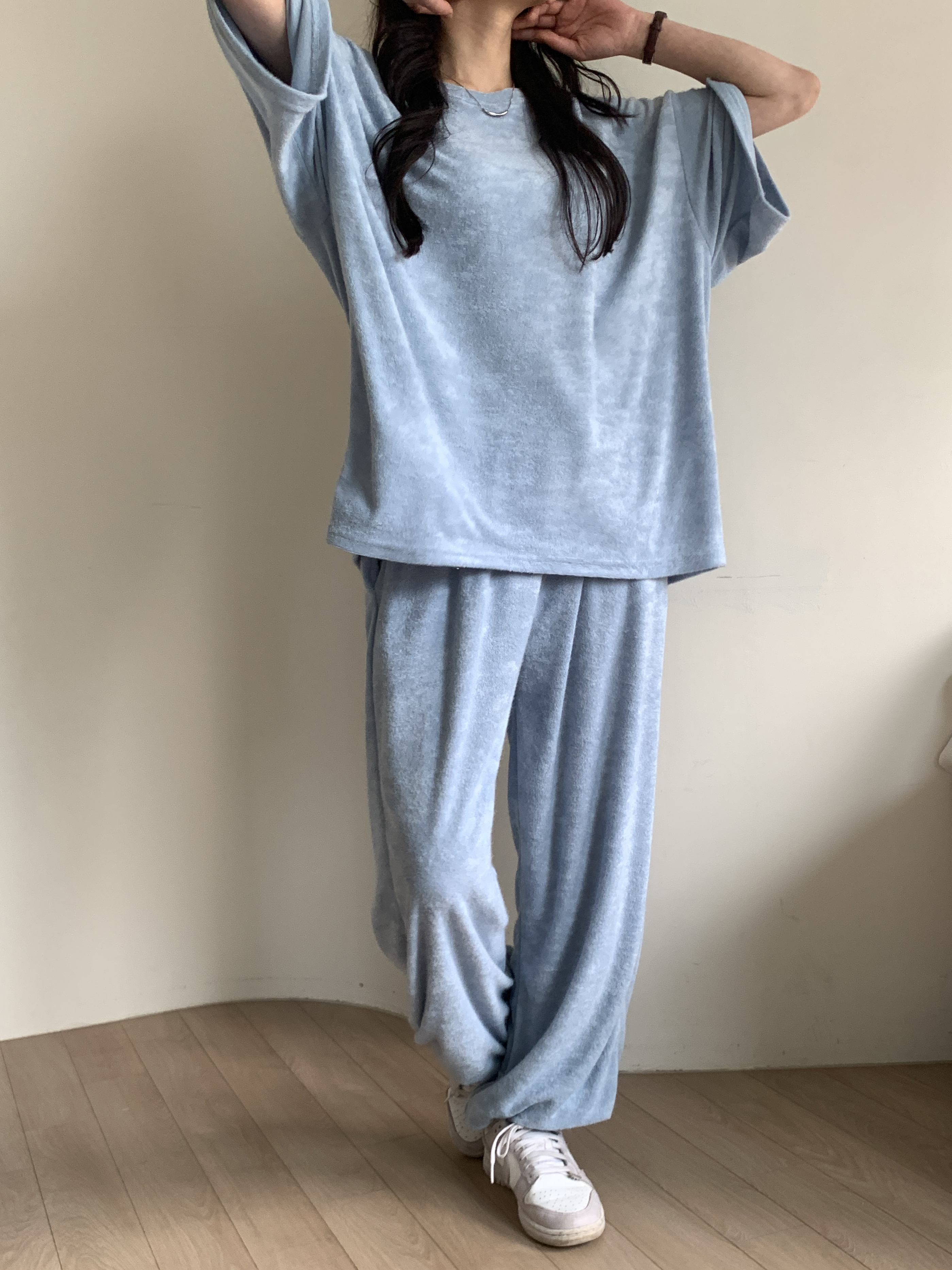 パイルスリットボクシーTシャツ&ジョガーパンツSET | 詳細画像5