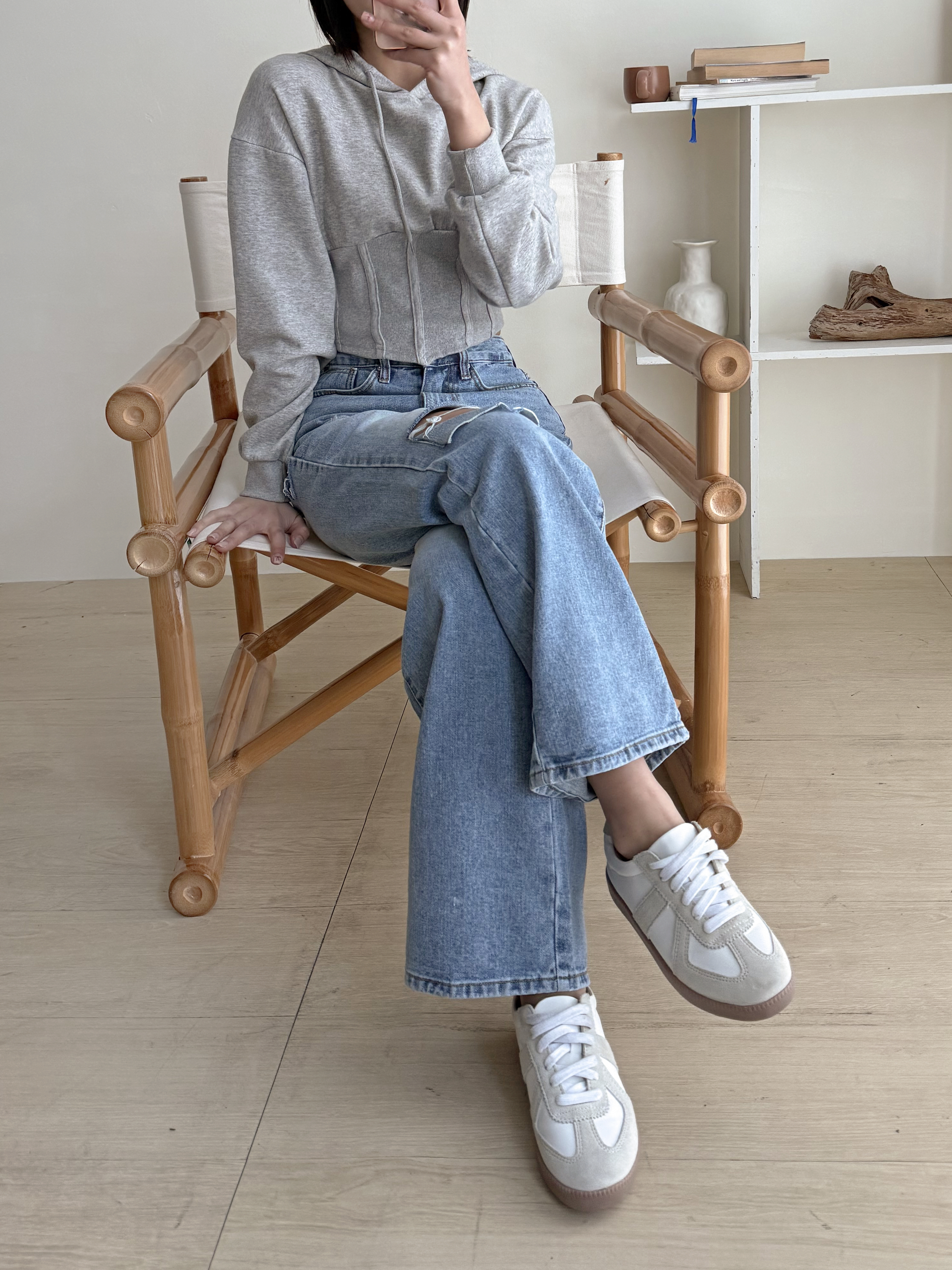 ダメージカットワイドデニムパンツ | 詳細画像9