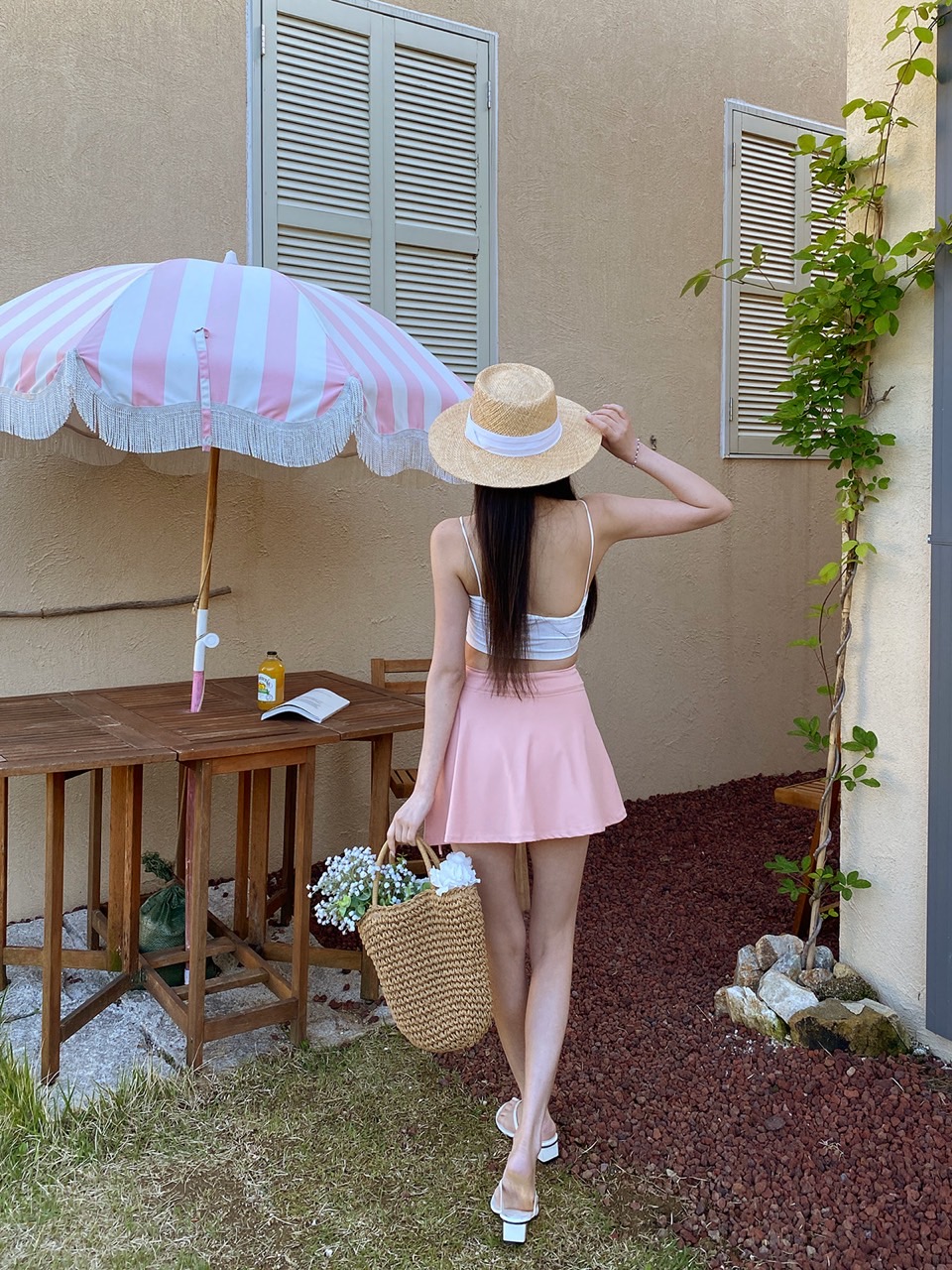 リボンラップ調ミニスカートパンツ | 詳細画像5