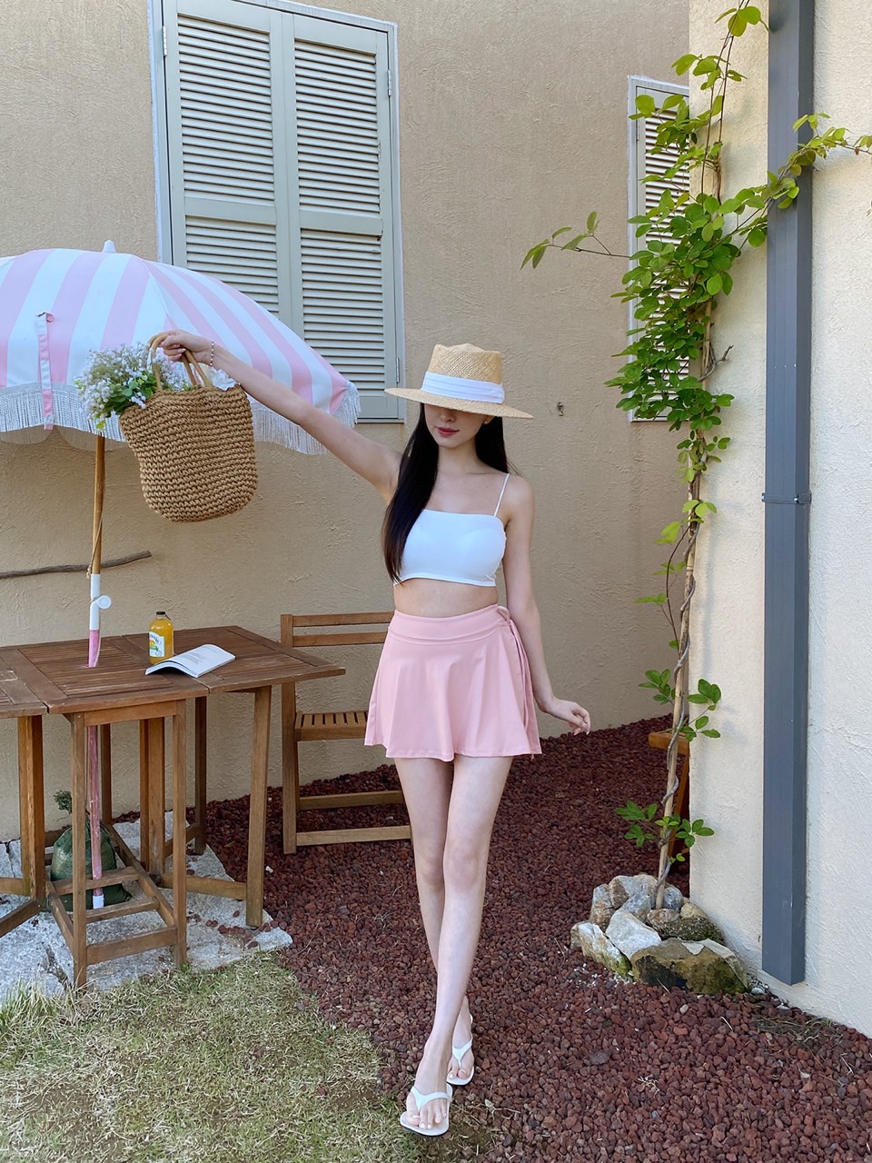 リボンラップ調ミニスカートパンツ | 詳細画像7