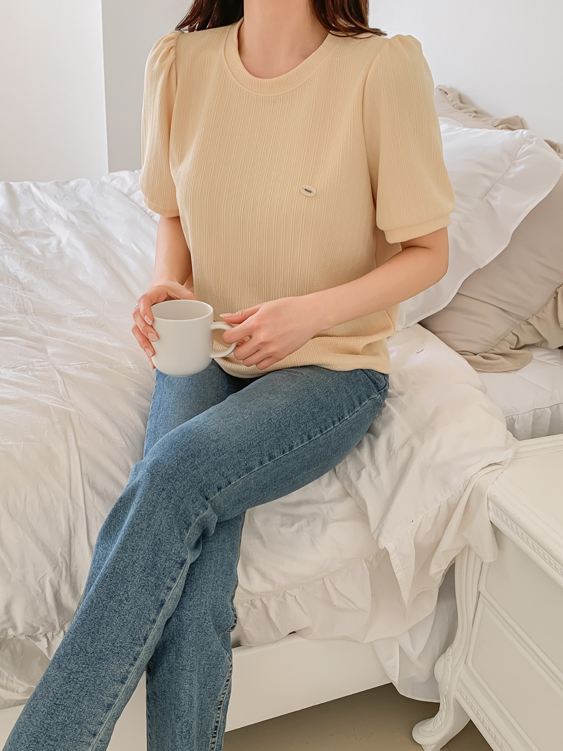チャームパフ半袖リブTシャツ | 詳細画像8