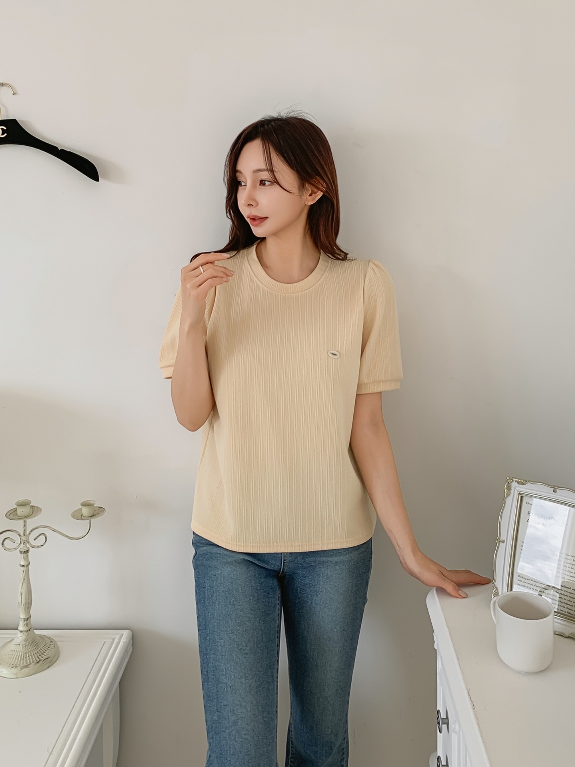 チャームパフ半袖リブTシャツ | 詳細画像9