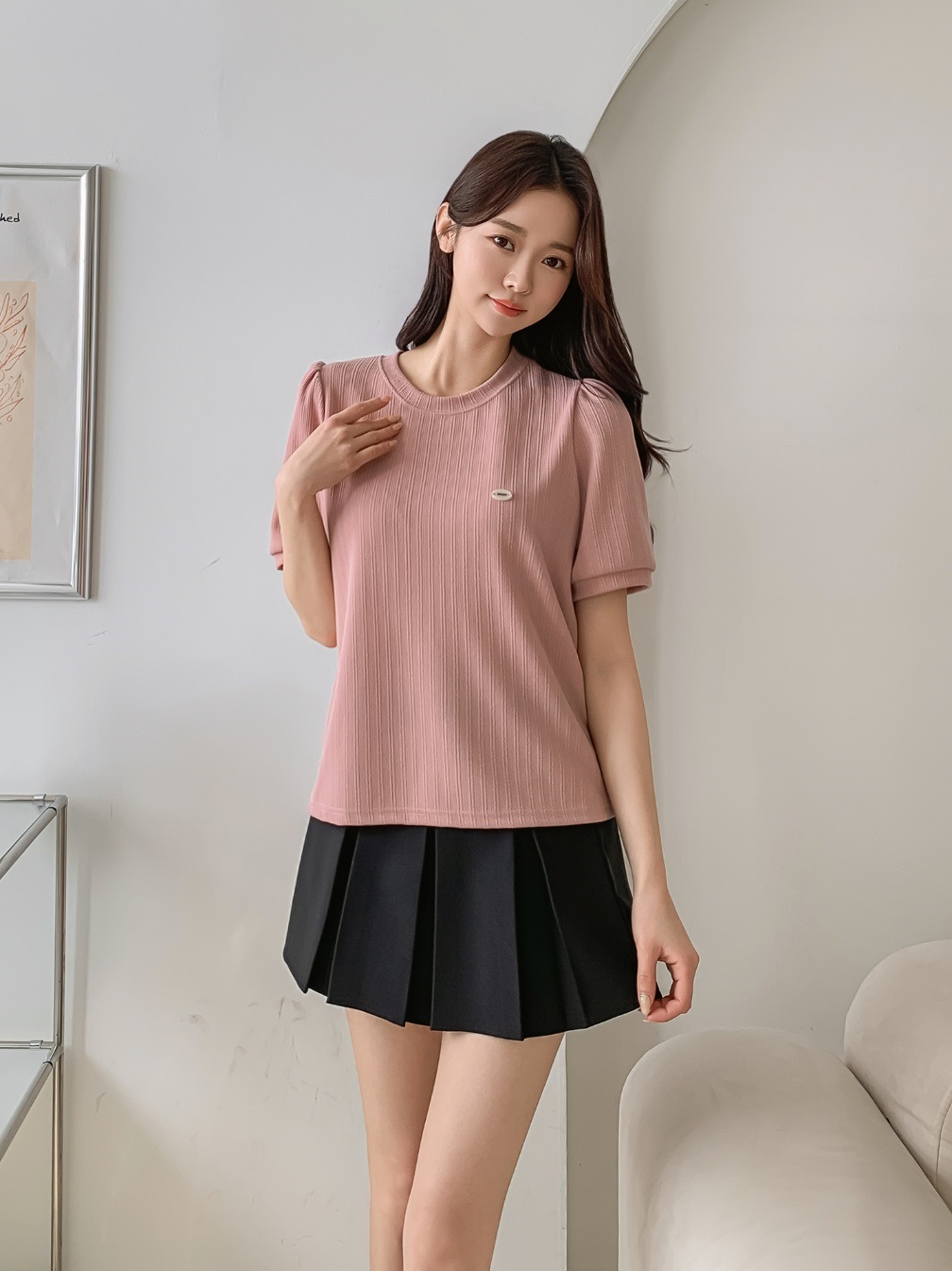 チャームパフ半袖リブTシャツ | 詳細画像11