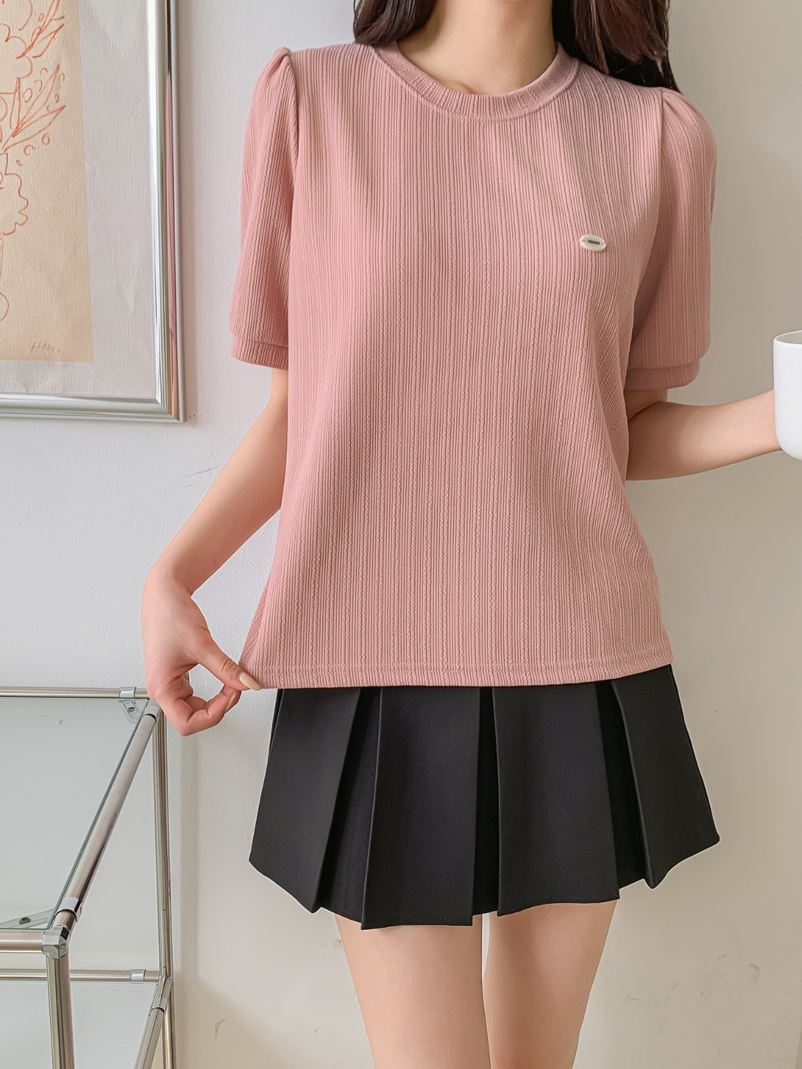 チャームパフ半袖リブTシャツ | 詳細画像14