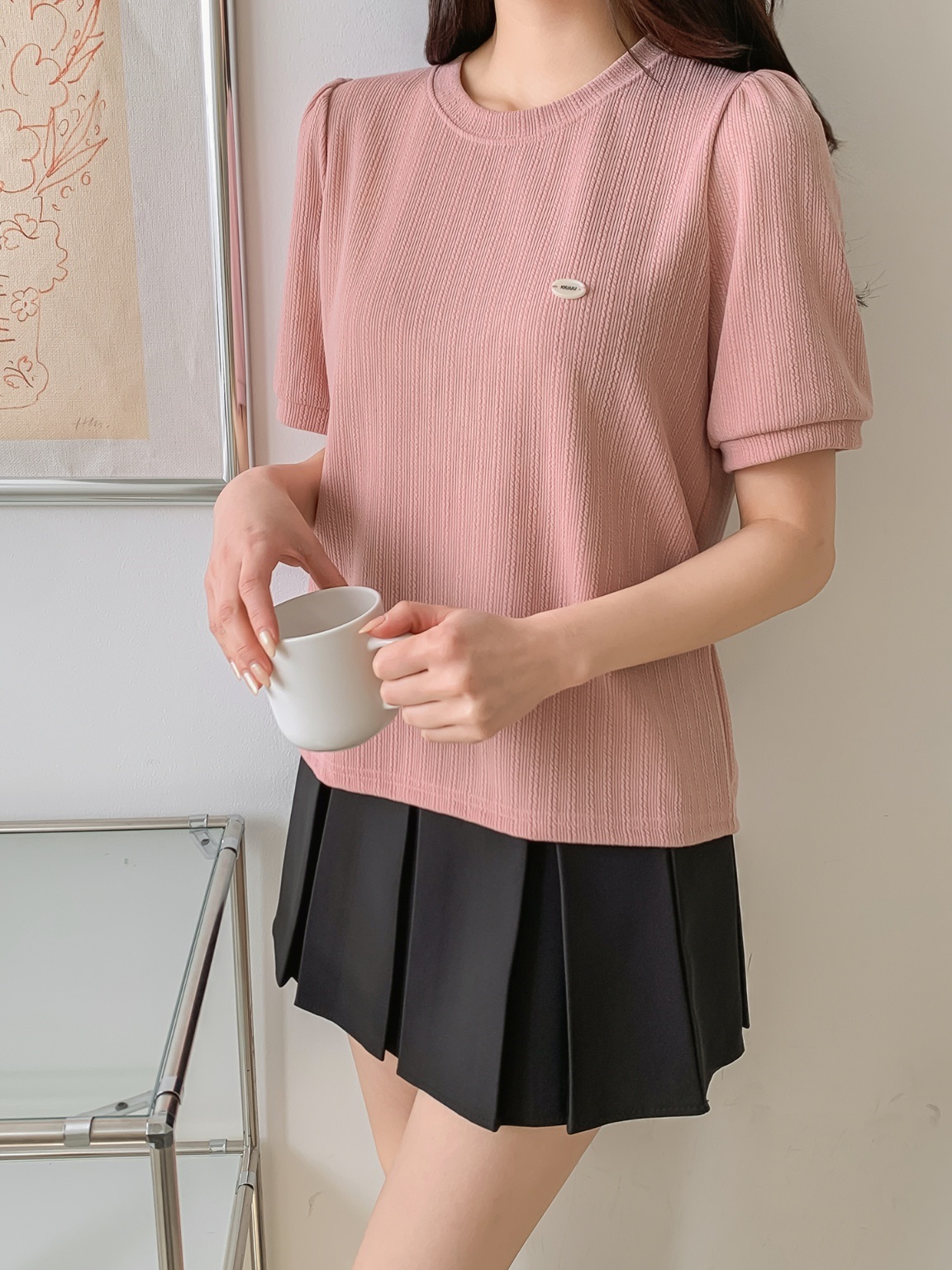 チャームパフ半袖リブTシャツ | 詳細画像15
