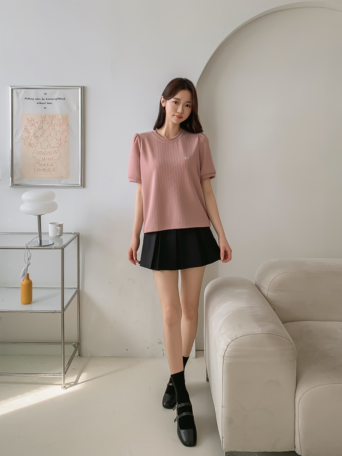 チャームパフ半袖リブTシャツ | 詳細画像17