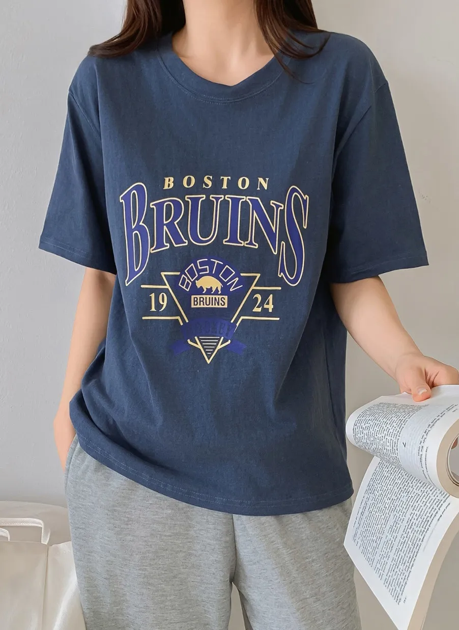 BOSTONプリント半袖Tシャツ | 詳細画像1
