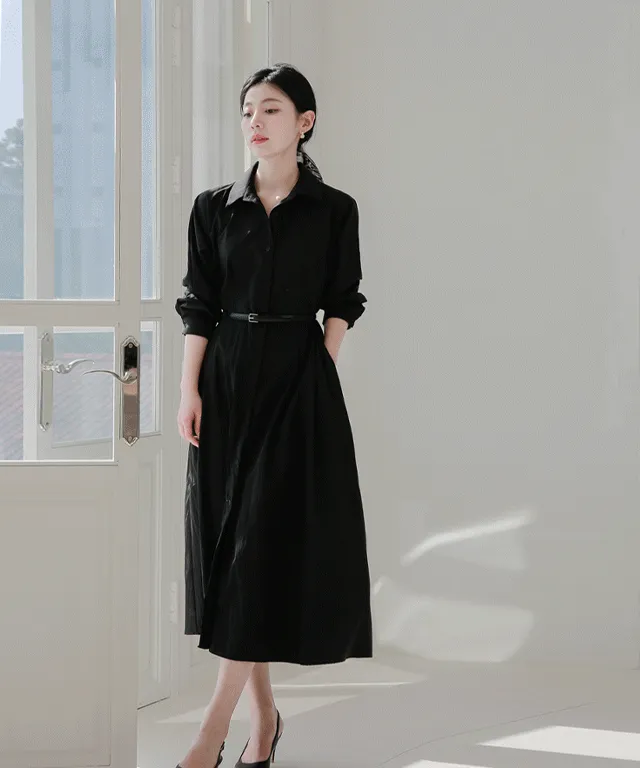 ベルト付ロングシャツワンピース | baddiary | 詳細画像1