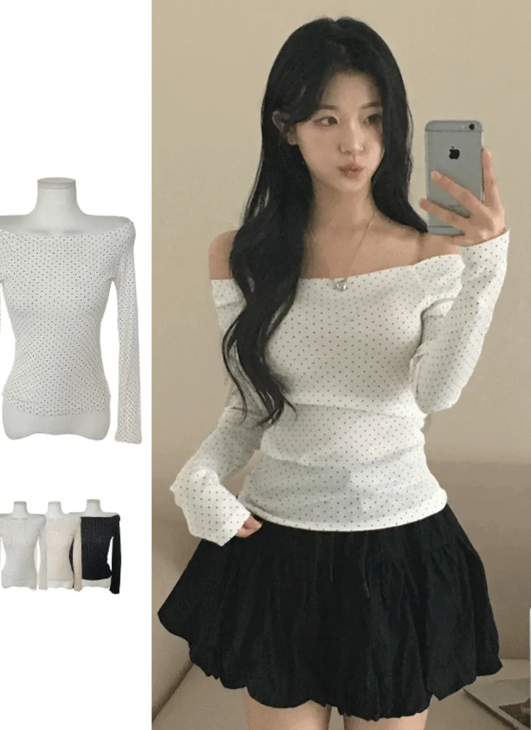 ドットオフショルTシャツ | creamsugar | 詳細画像1