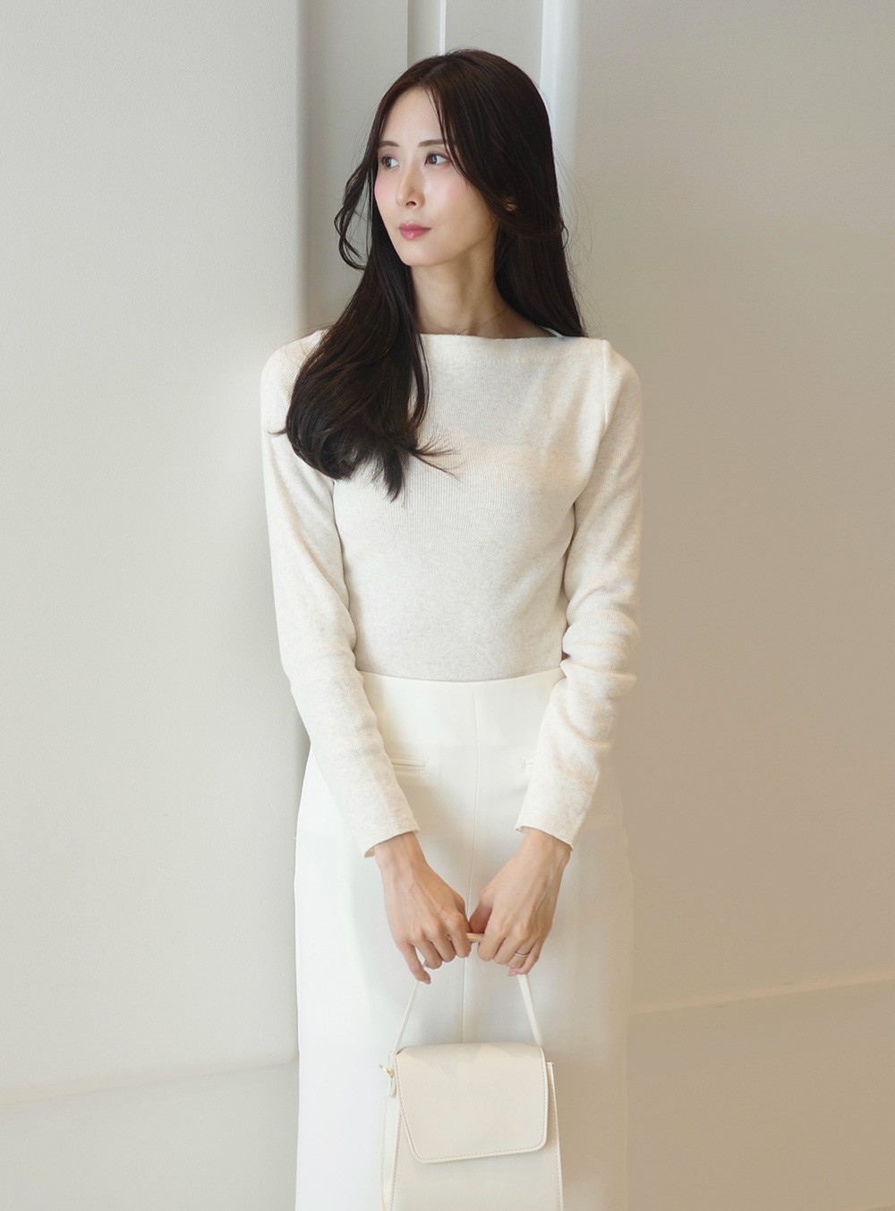 ボートネックリブニット | 詳細画像6