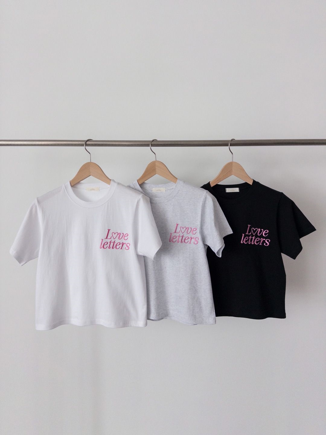 Loveハート刺繍クロップド半袖Tシャツ | 詳細画像11