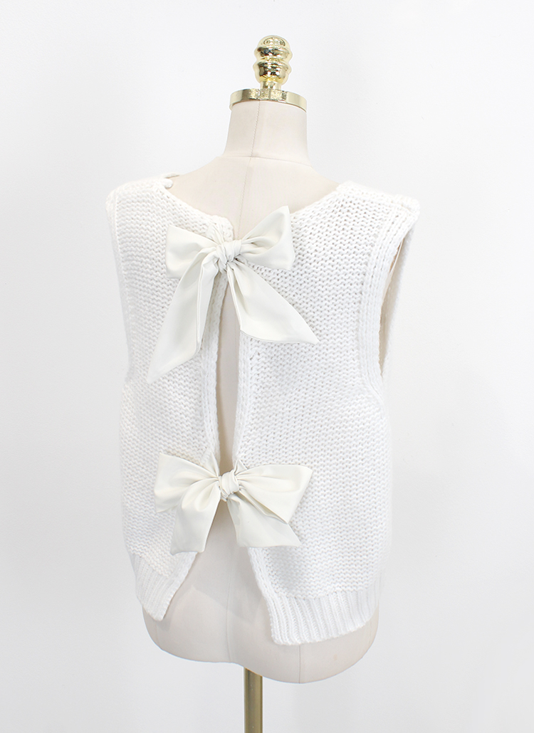 BLAMINK バックリボンニットベスト BLAMINK バックリボンニットベスト