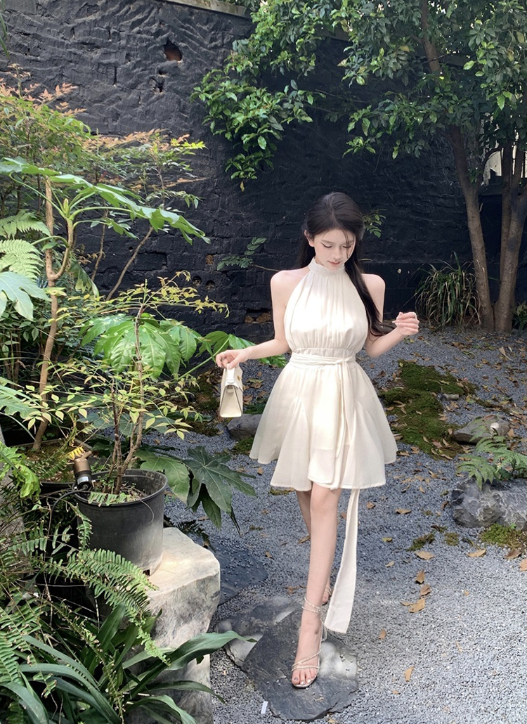イブニングドレス❤️ホルターネック フリル ミニサイズ シフォン ホルターネックシフォンミニワンピース | レディース