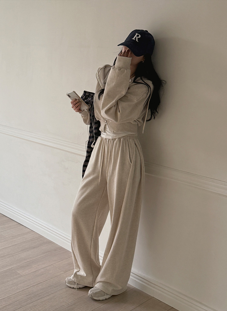 ハイウエストサイドタックスウェットパンツ | レディース