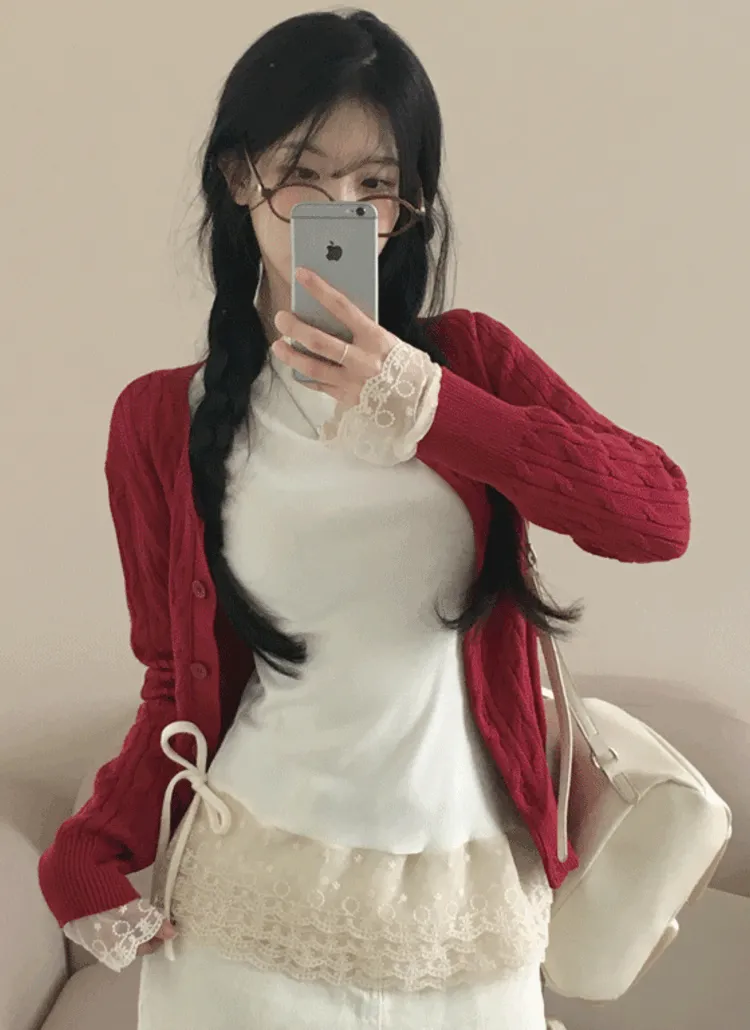 メロウネックアシメフリルヘムTシャツ | creamsugar | 詳細画像1