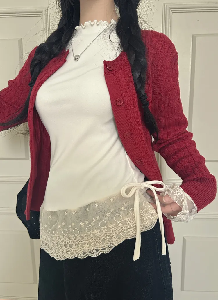 メロウネックアシメフリルヘムTシャツ | creamsugar | 詳細画像5