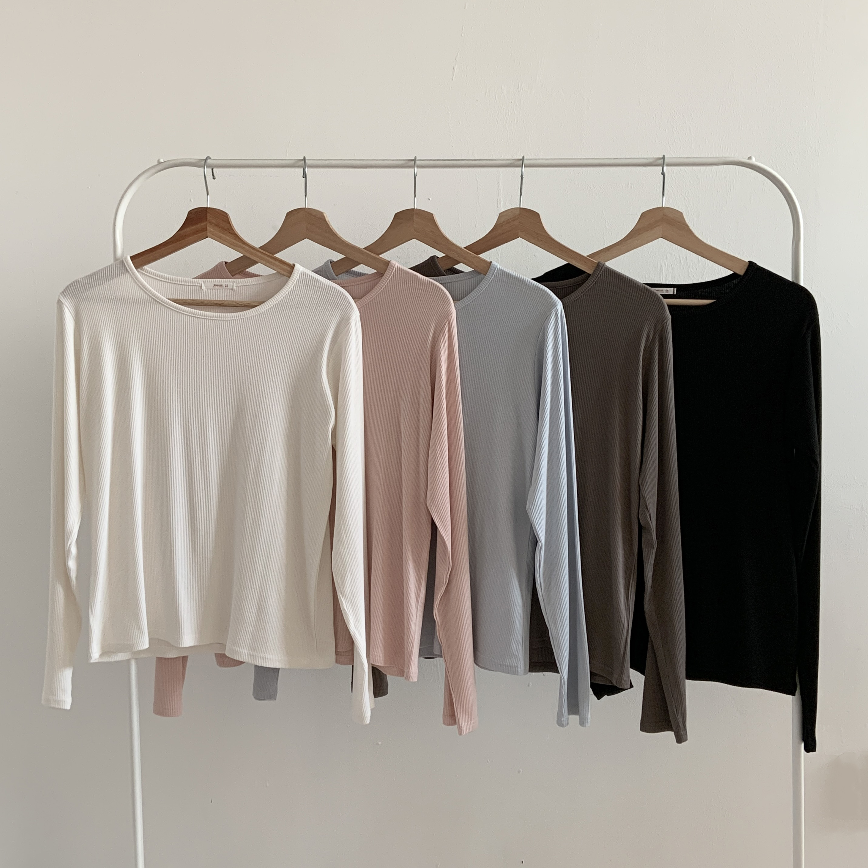 ラウンドネックリブ長袖Tシャツ | 詳細画像19