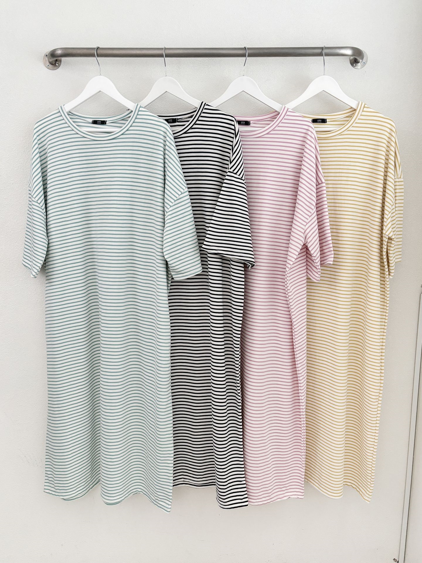 ボーダーボクシーTシャツロングワンピース | 詳細画像3