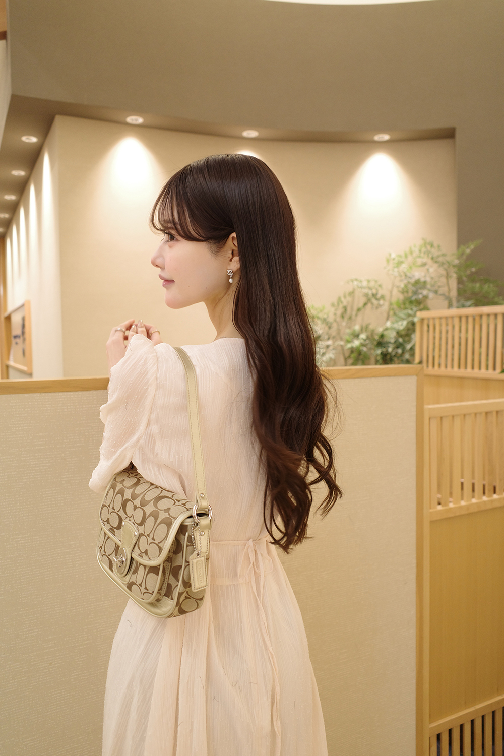 ギャザーシフォンパフ半袖ワンピース | 詳細画像5