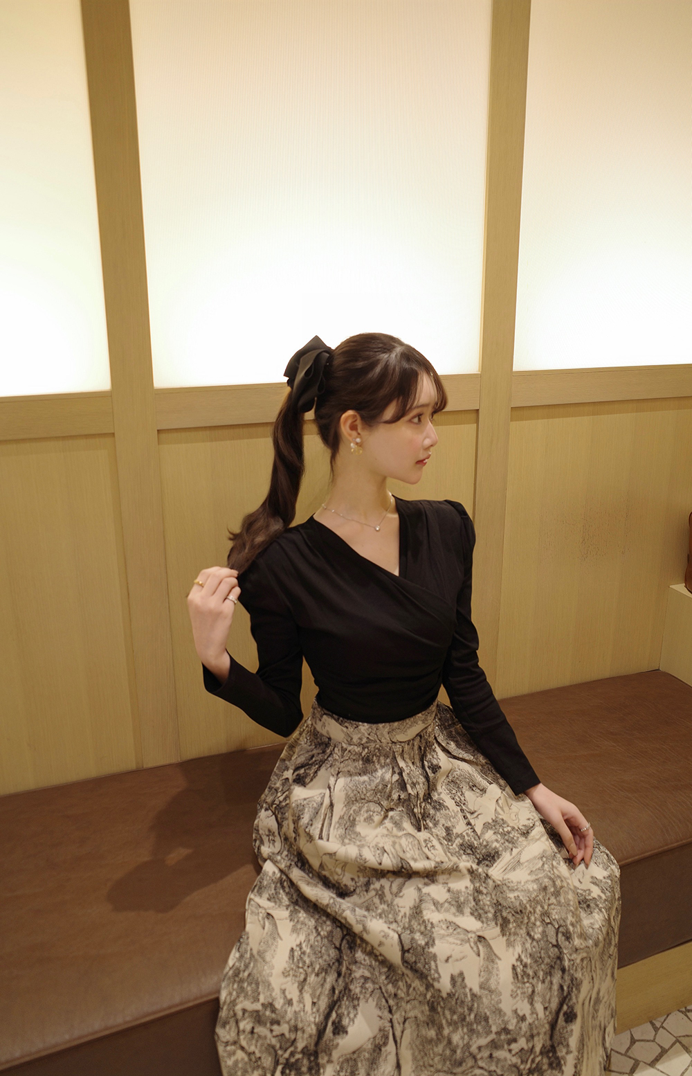 カシュクールパフスリーブTシャツ | 詳細画像4