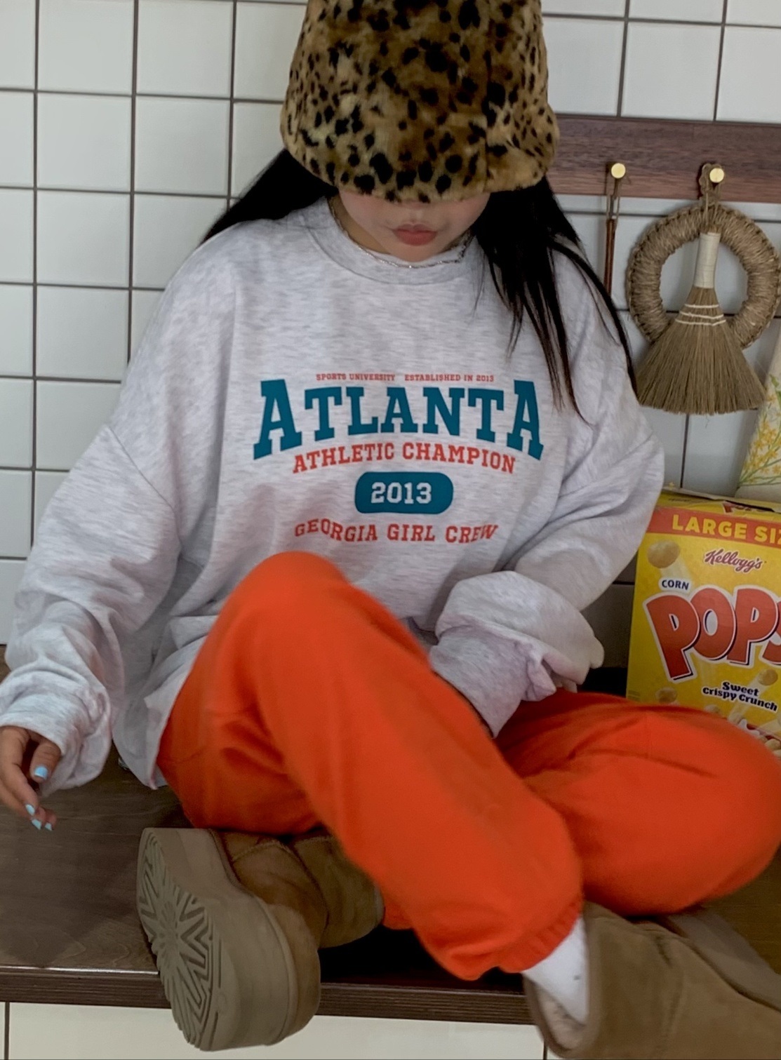 ATLANTA配色レタリングスウェット | 詳細画像3