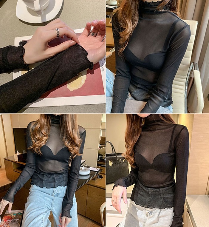 メロウハイネックシースルーTシャツ | 詳細画像6