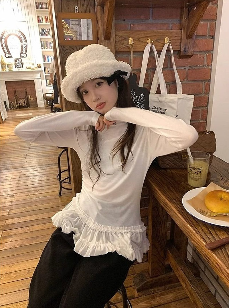 シャーリングフリルティアードTシャツ | 詳細画像3